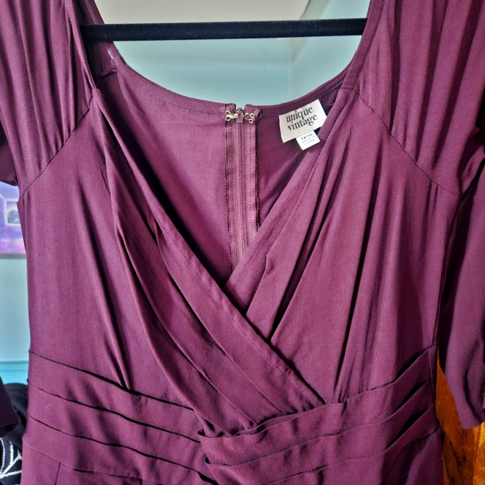 Womens aubergine party dress